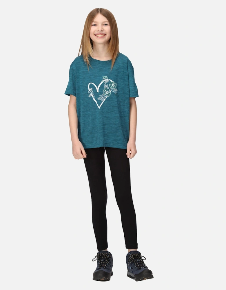 Childrens/Kids Findley Keep Going Heart Marl T-Shirt