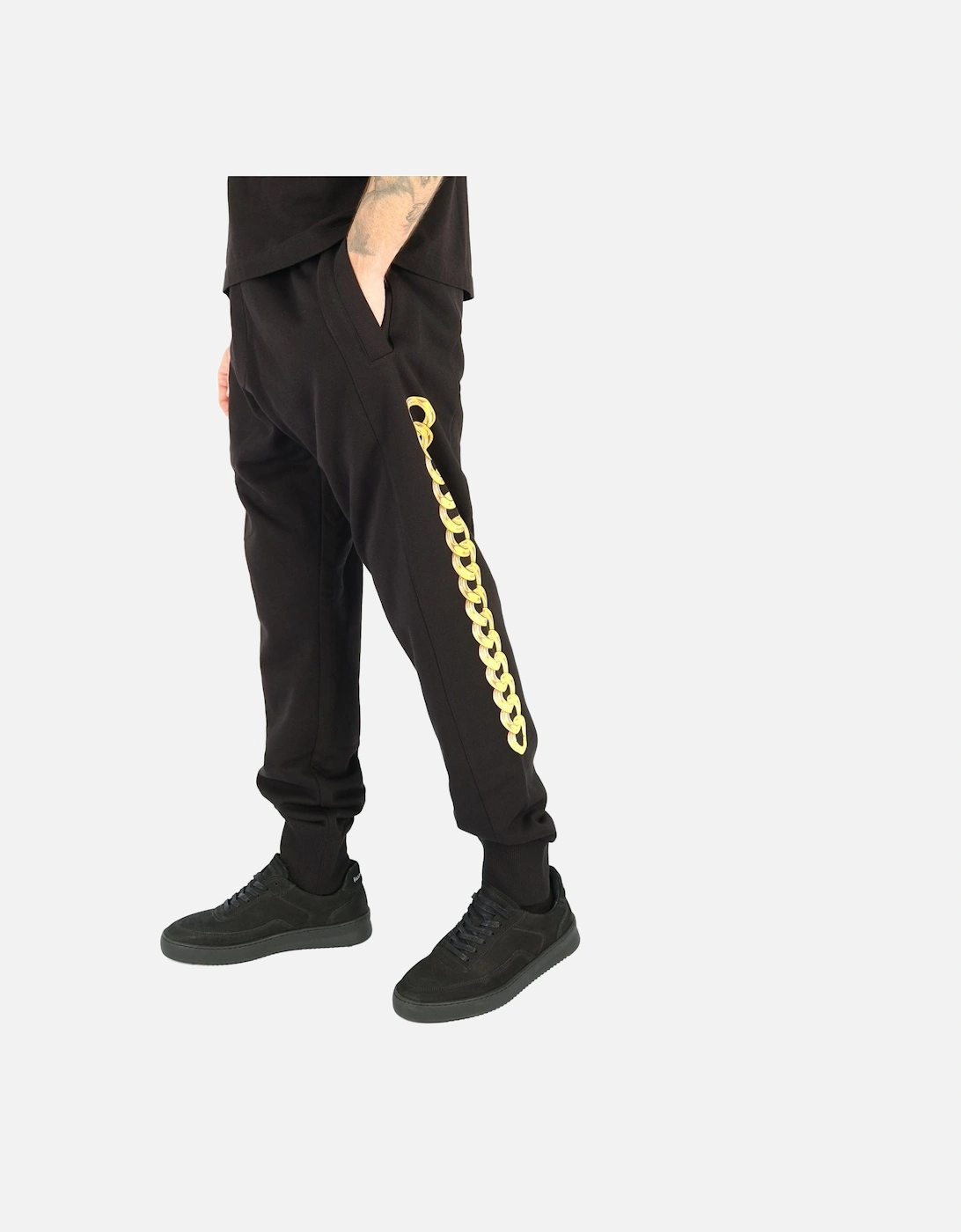 Chain Print Logo Black Sweatpant, 5 of 4