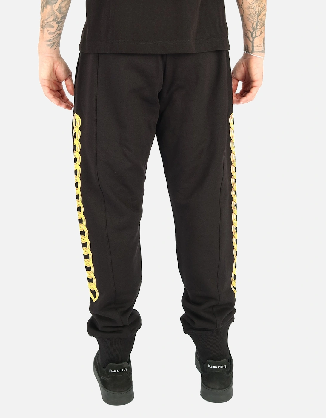 Chain Print Logo Black Sweatpant