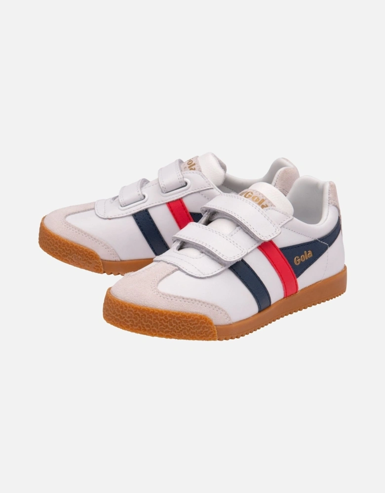 Harrier Leather Riptape Kids Trainers