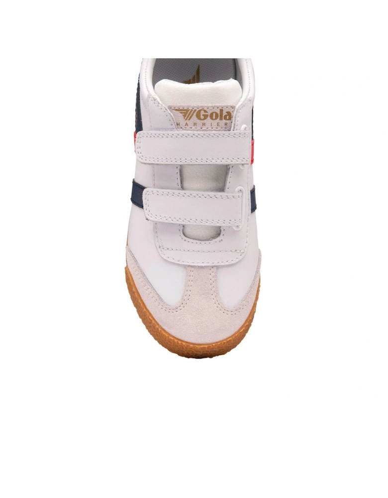 Harrier Leather Riptape Kids Trainers