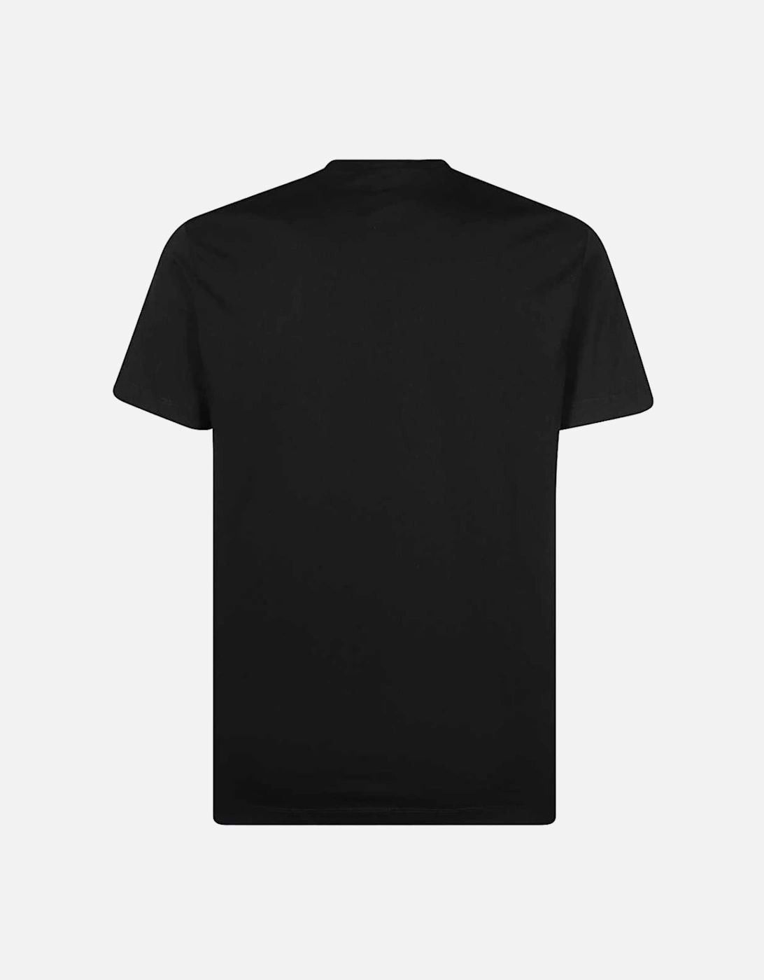 Multi Brand Fading Logo Black T-Shirt
