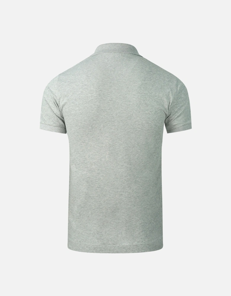 Metal Chest Logo Light Grey Polo Shirt