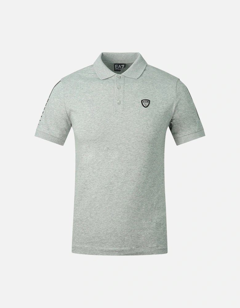 Metal Chest Logo Light Grey Polo Shirt