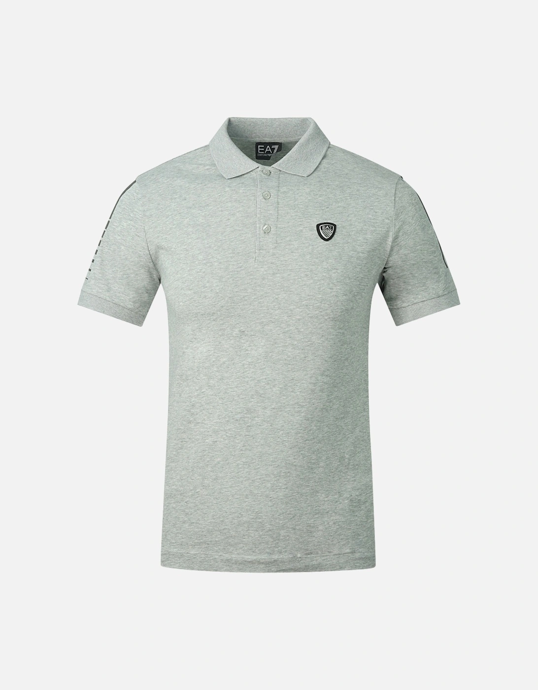 Metal Chest Logo Light Grey Polo Shirt, 3 of 2