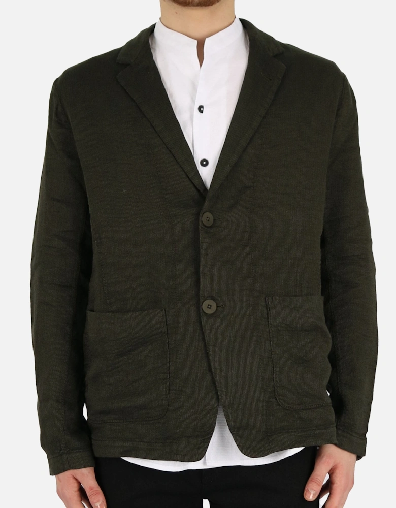 Forest Button Through Black Overshirt