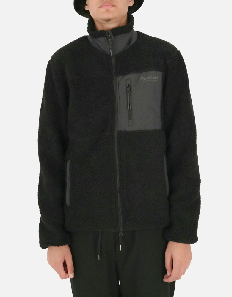 P Bear Black Fleece Jacket