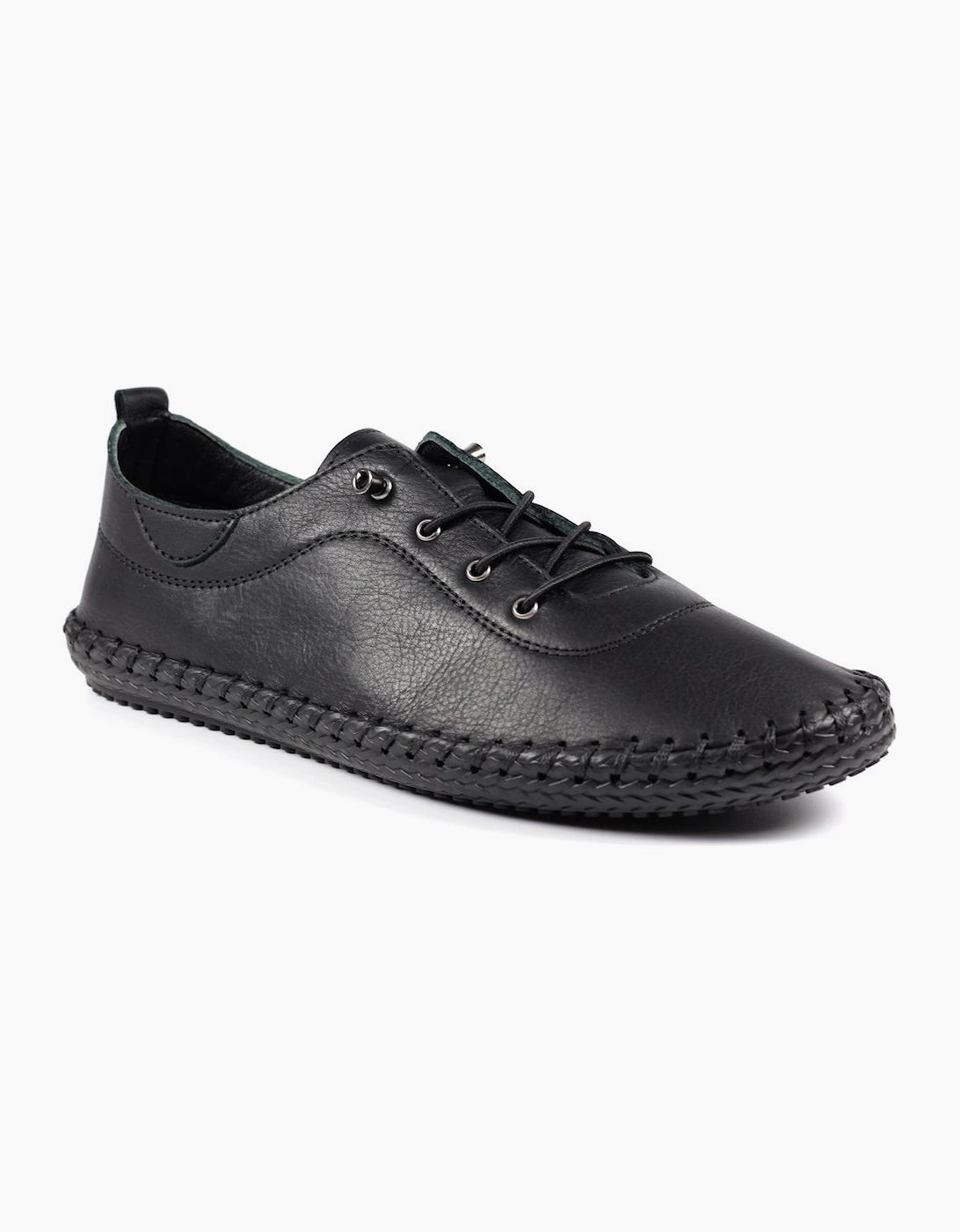 Lunar Women's St Ives Womens Plimsoll Trainers - Black - Size: 8
