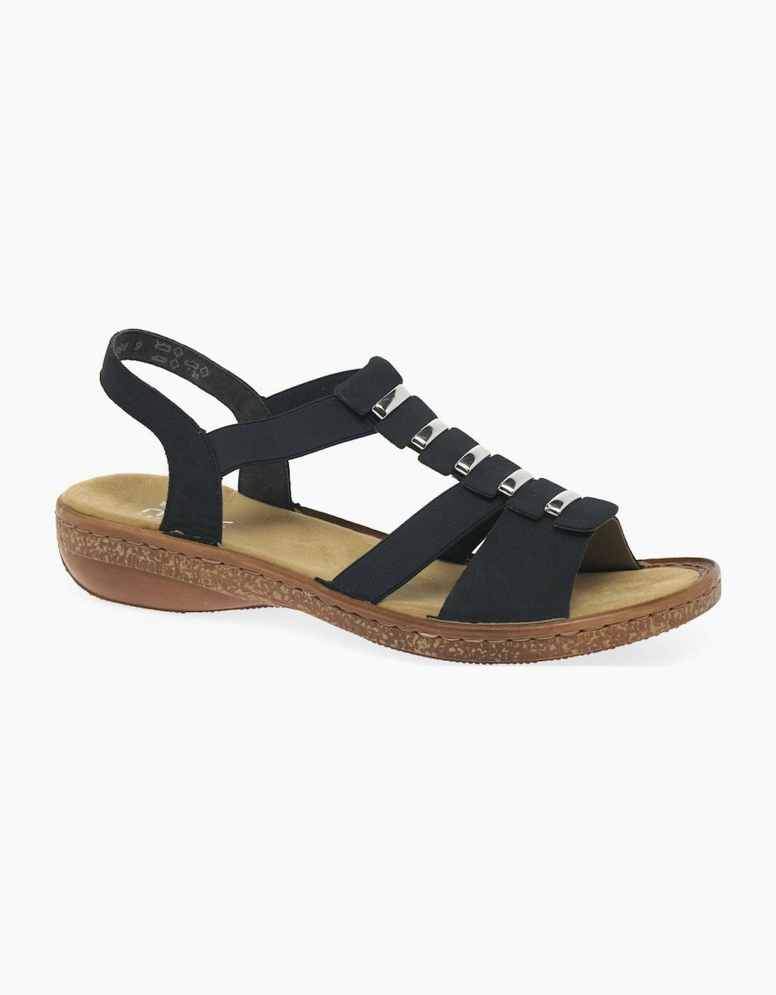 Rieker Women's Trim Womens Sling Back Sandals - Black - Size: 3.5/D