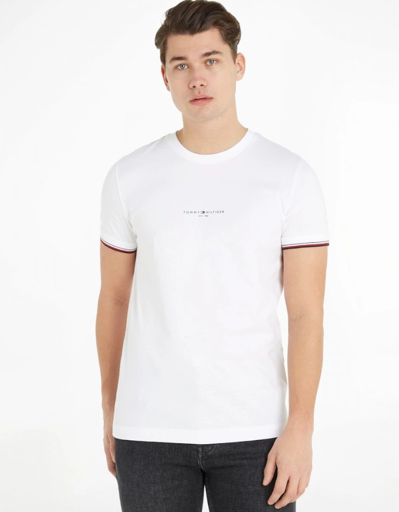 Tommy Logo Tipped Mens T-Shirt