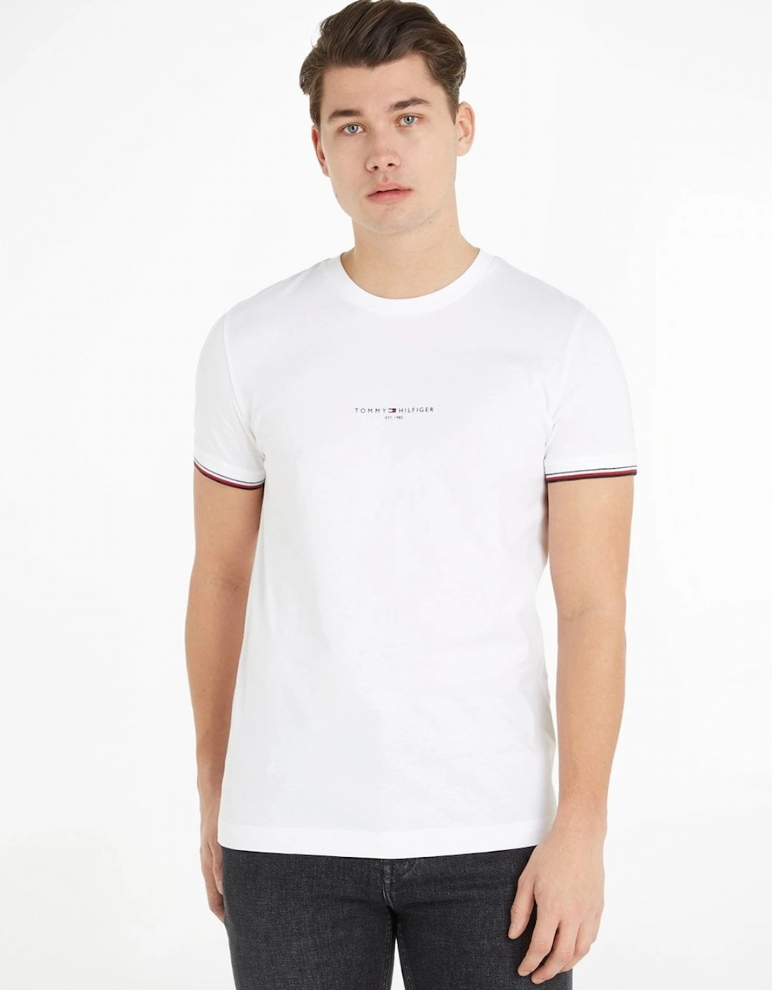 Tommy Logo Tipped Mens T-Shirt, 6 of 5