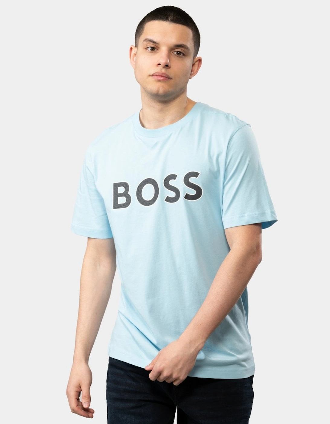 BOSS Green Tee 1 Large Logo Mens T-Shirt, 6 of 5