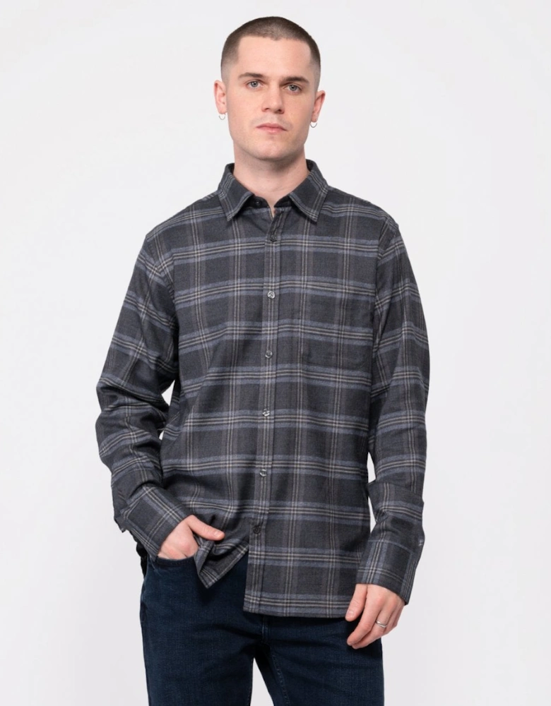 Censo Mens Long Sleeved Brushed Cotton Shirt