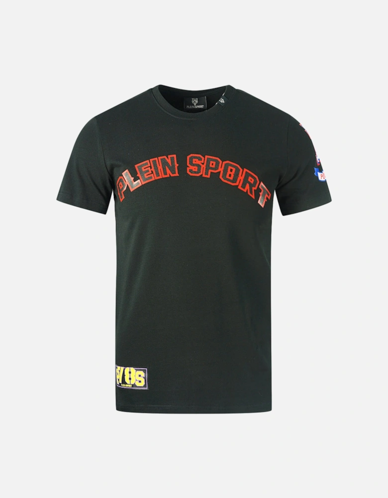 Plein Sport Mutli Logo Black T-Shirt