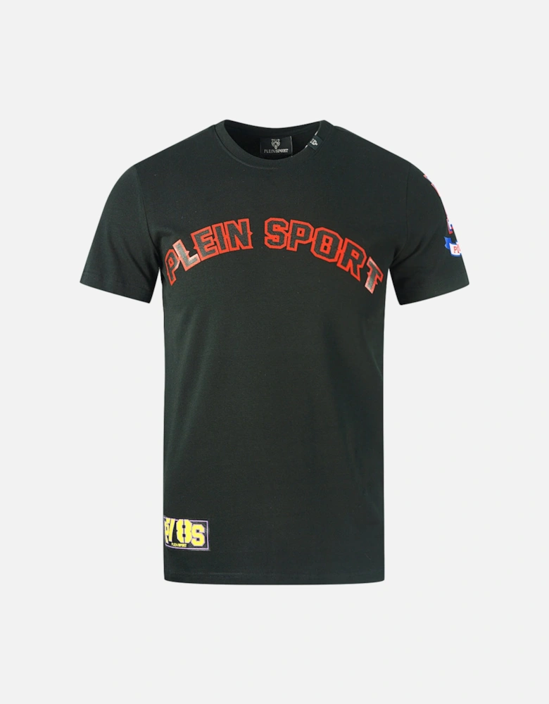 Plein Sport Multi Colour Logos Black T-Shirt