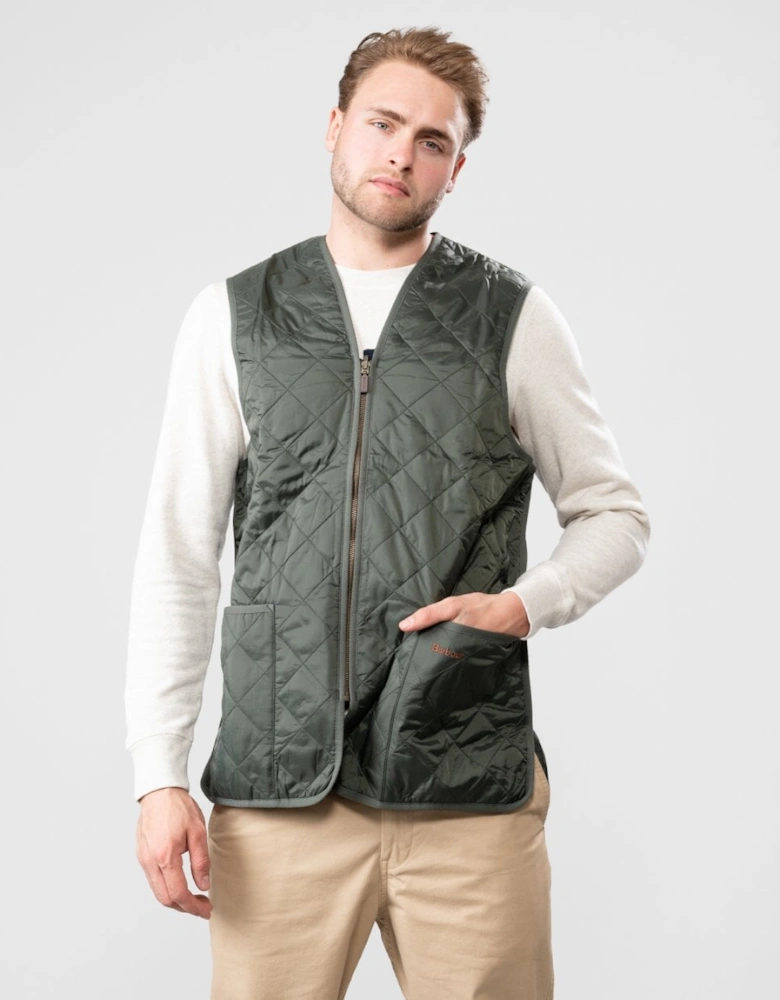 Quilted Mens Waistcoat/Zip-In Liner