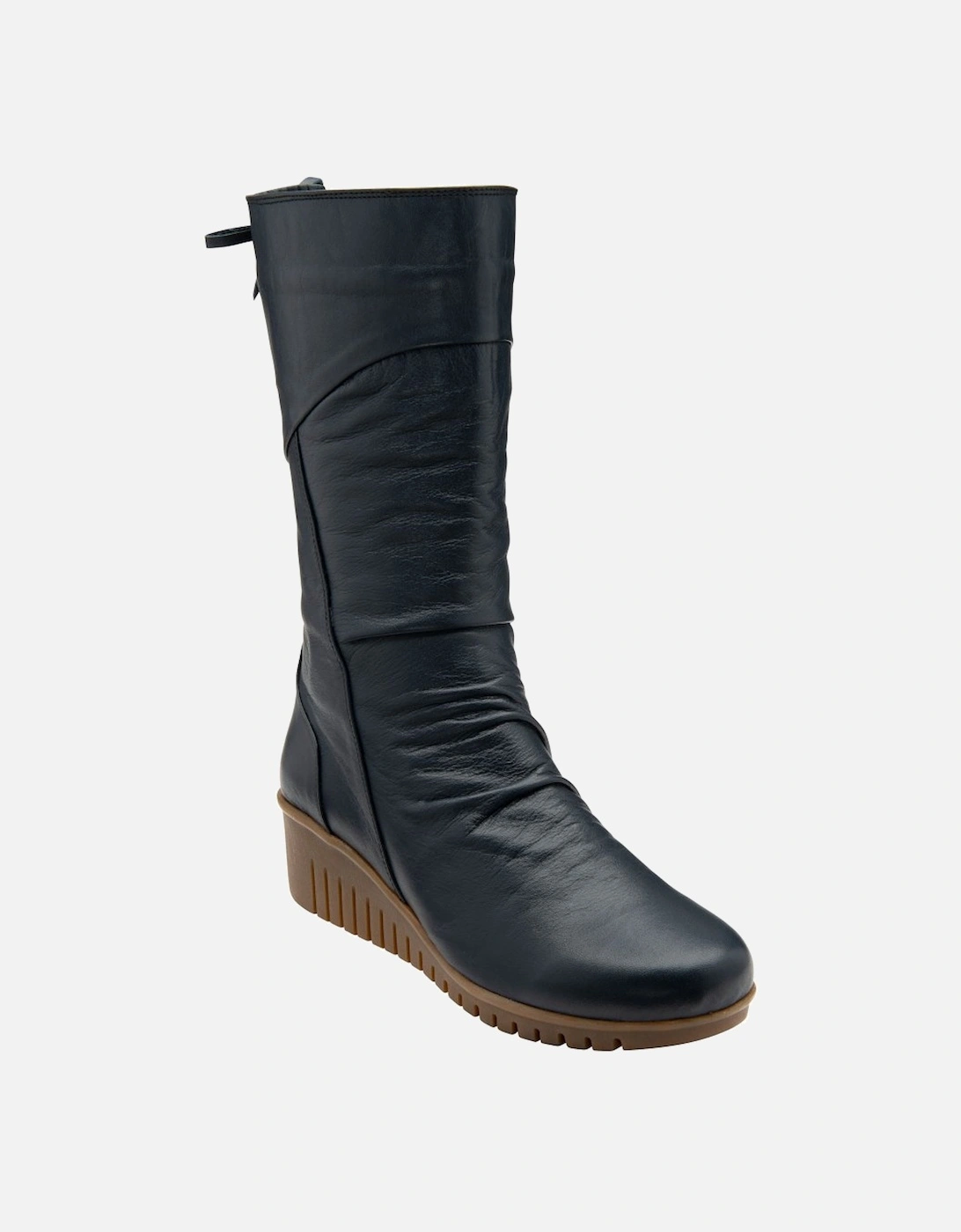 Dara Womens Wedge Calf Boots, 5 of 4