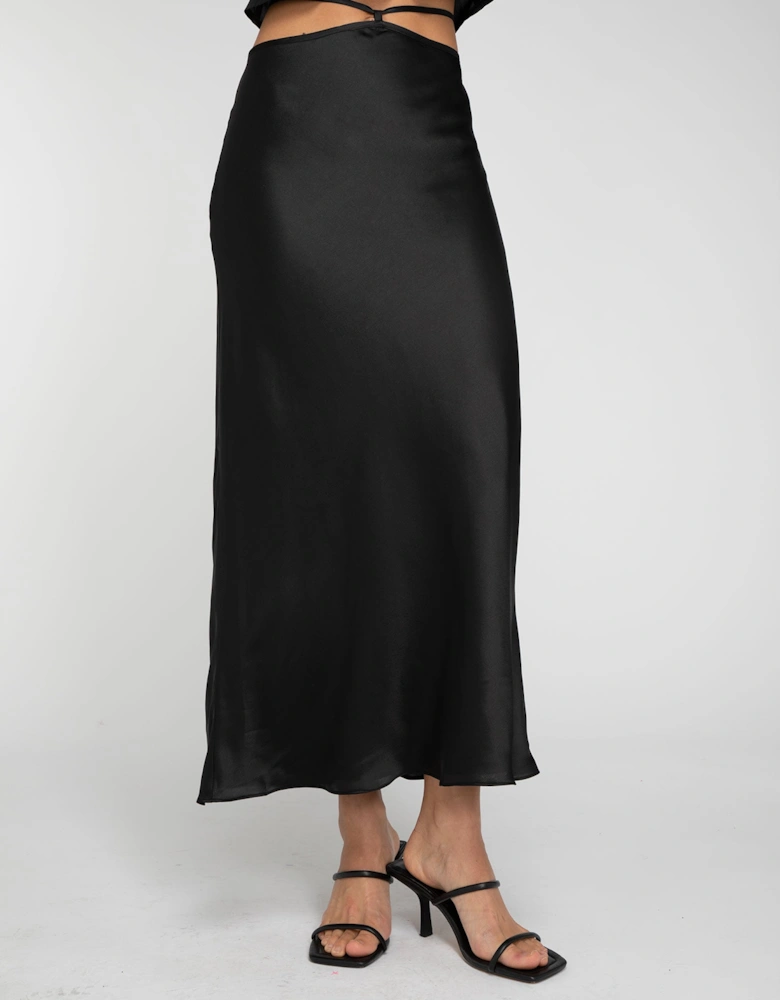 Riviera Tie Skirt in Black