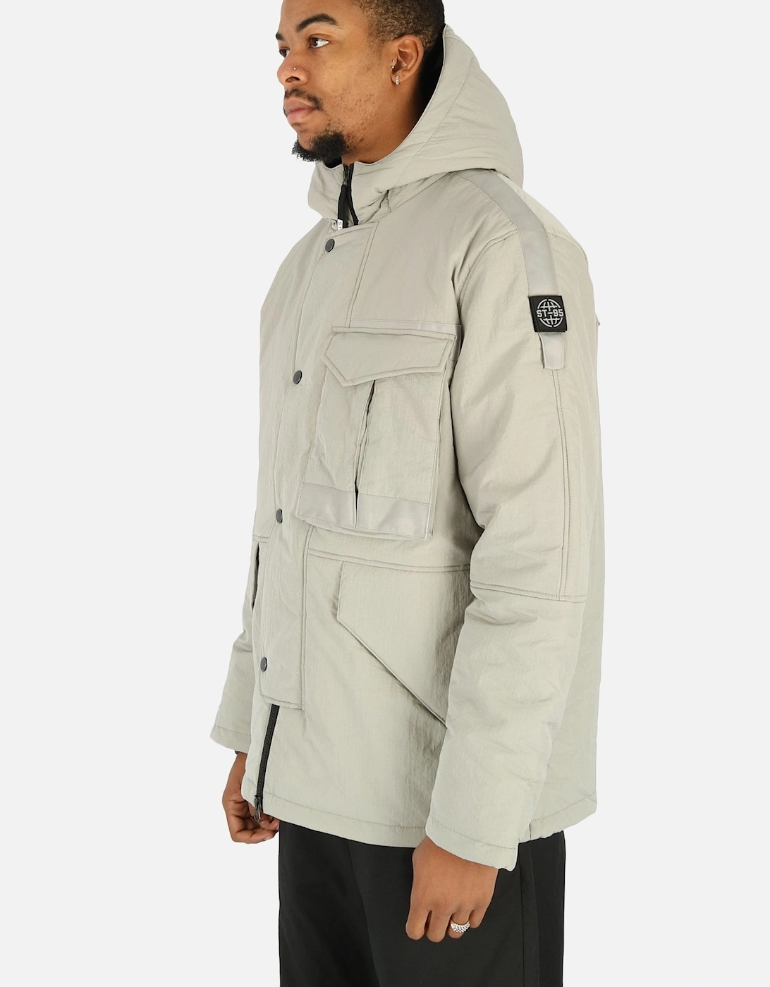 Proximity Grey Hooded Parka Jacket