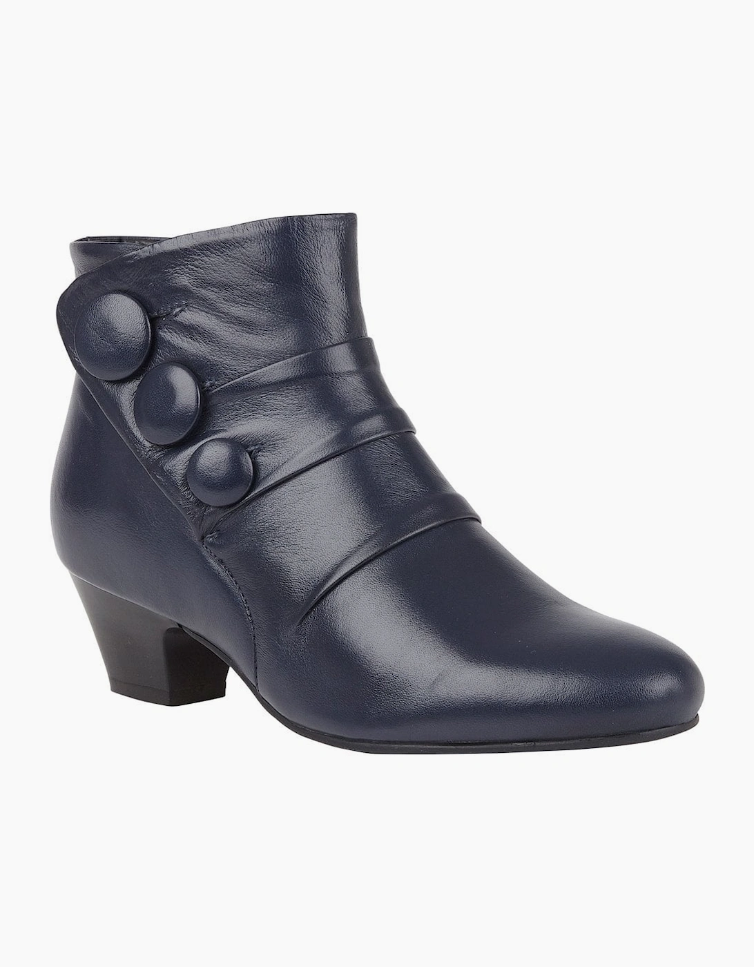 Lotus Women's Navy 'Prancer' Leather Ankle Boots In | : Size 4 - Image 2