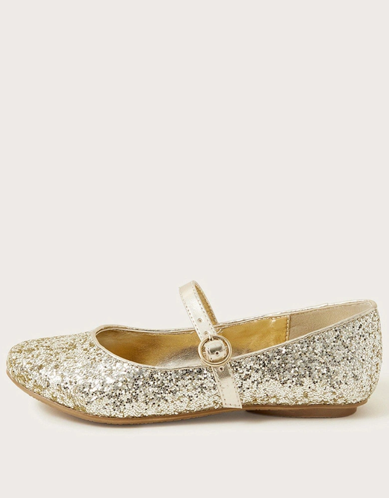 Girls Stardust Ballerina Shoes - Gold