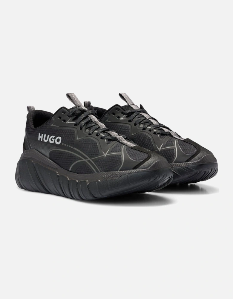 Xeno Mens Running-Style Trainers With Decorative Reflective Waves