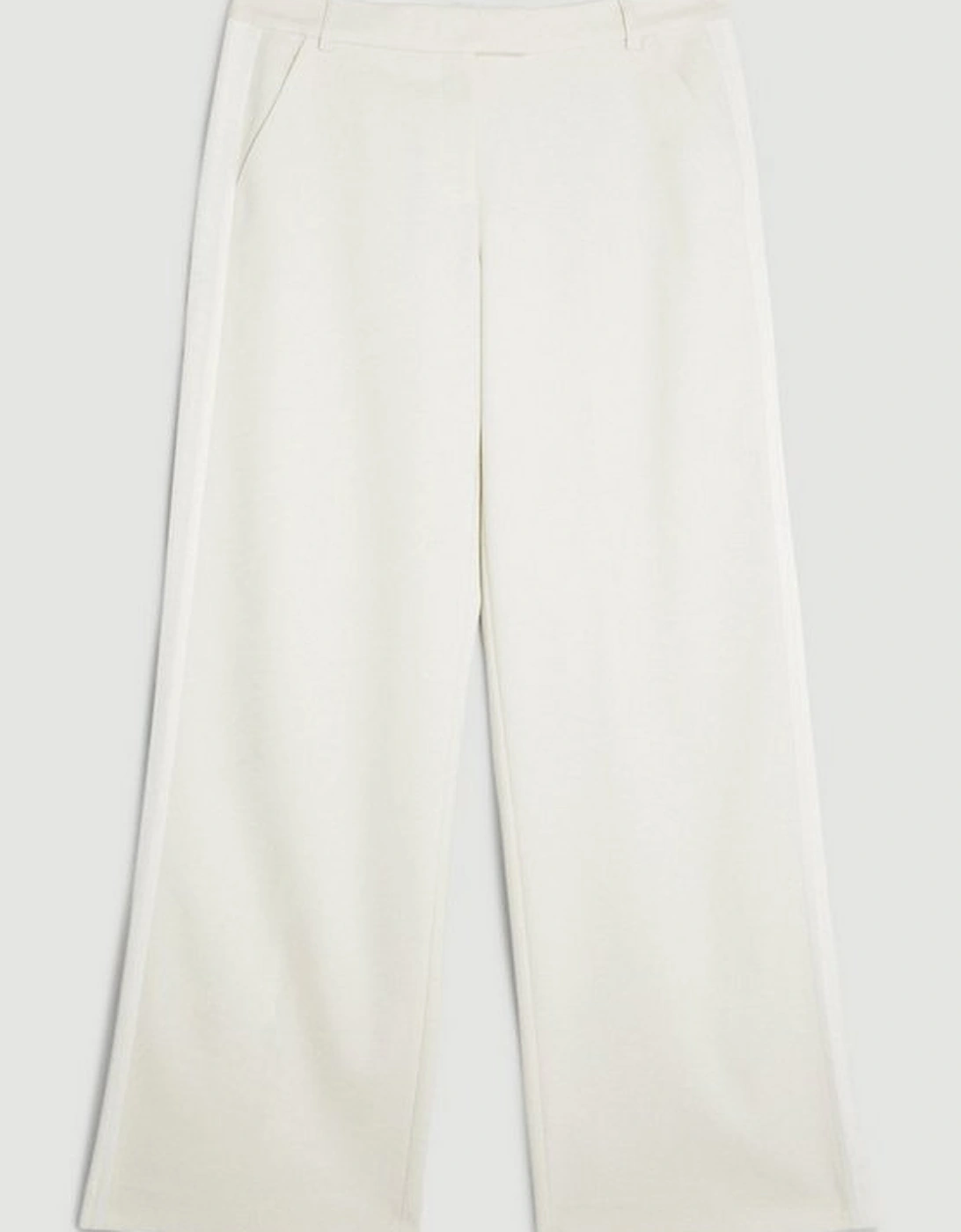 The Founder Petite Premium Twill Straight Tailored Trousers
