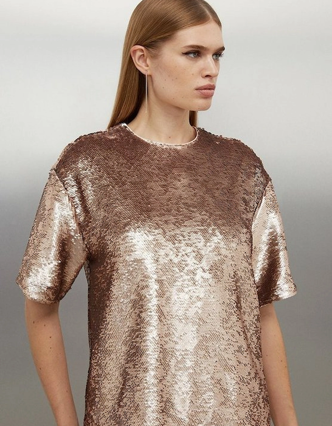 Sequin Woven Boxy T-shirt, 5 of 4