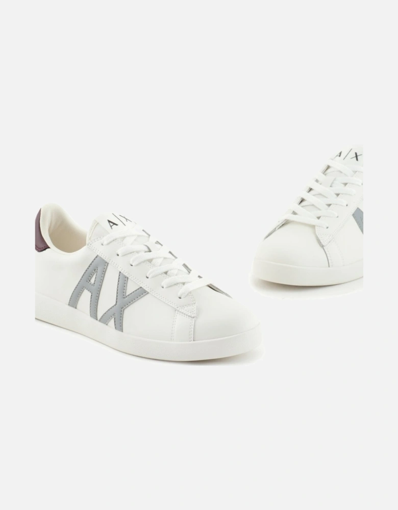 Mens AX Logo Perforated Leather Trainers