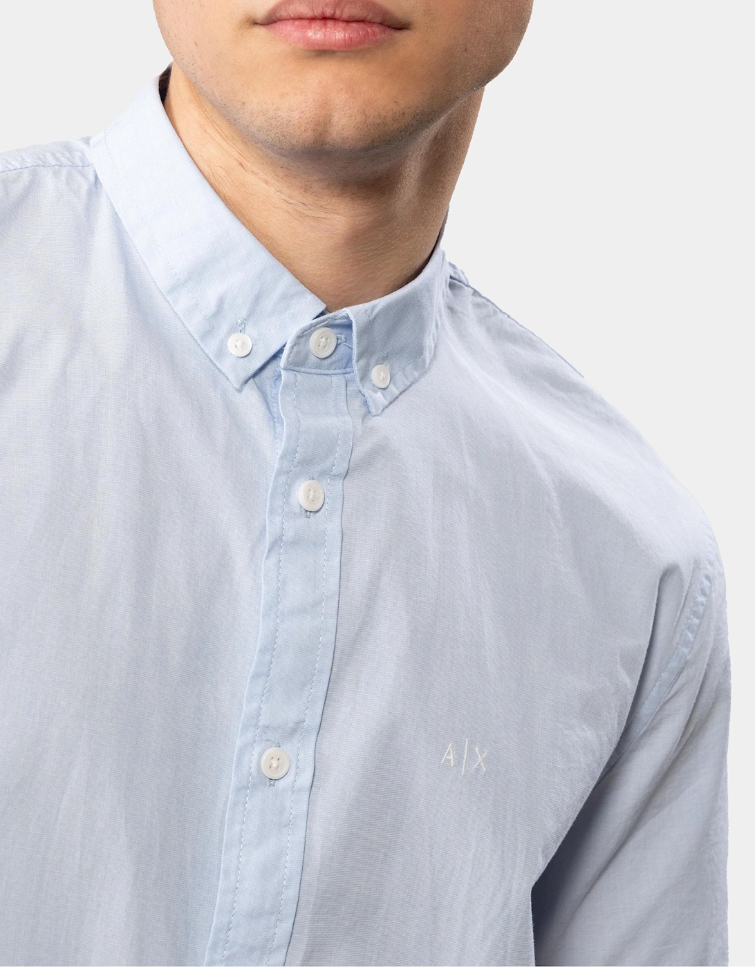 A|X Embroidered Monogram Mens Short Sleeved Shirt