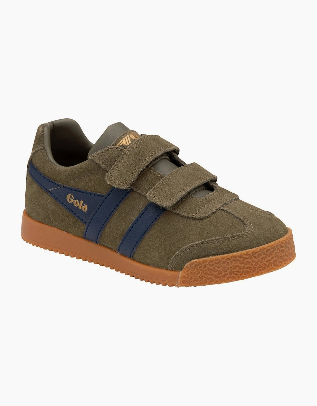 Gola Boys Brown 'S Harrier Riptape Trainers  13/13 Years Size 13 Kids