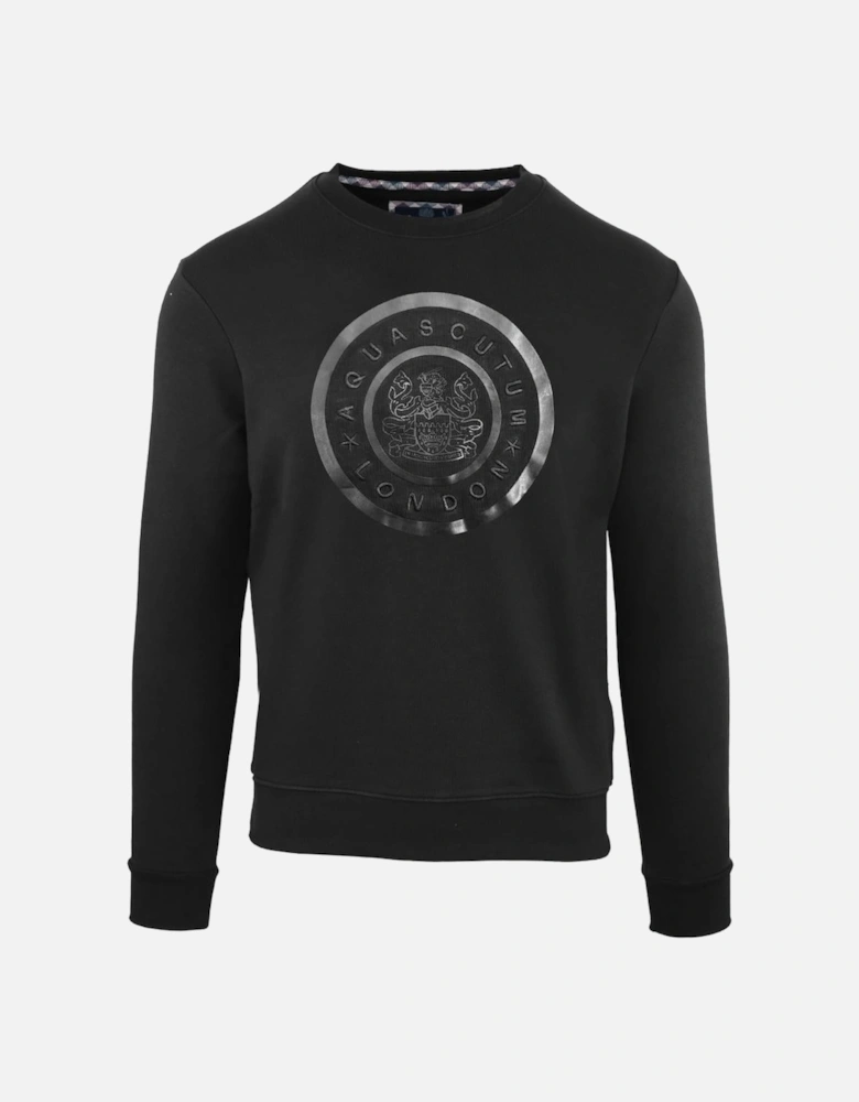 Monotone Large Circle Logo Black Sweatshirt