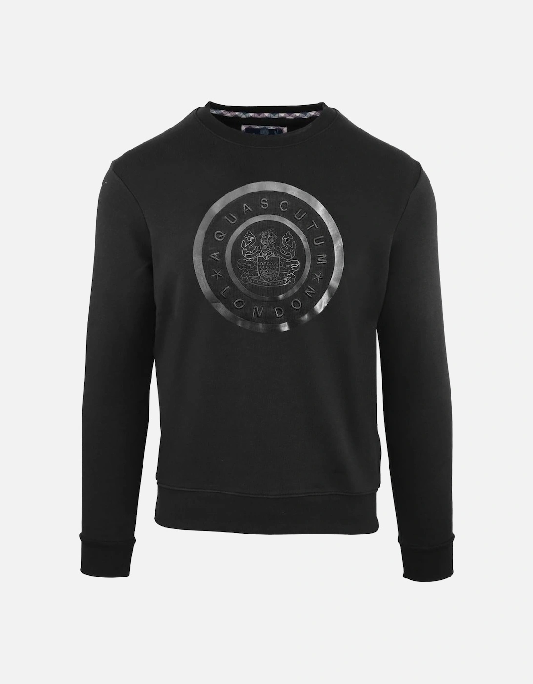 Monotone Large Circle Logo Black Sweatshirt, 2 of 1