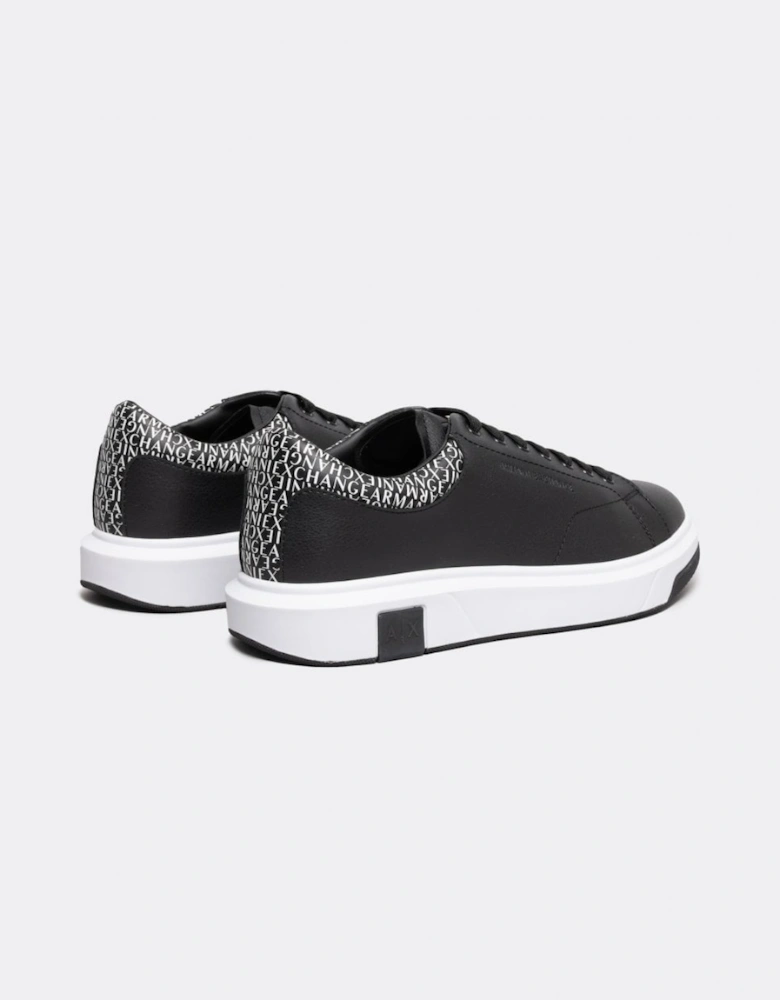 Mens Leather Tennis Shoes With AOP Detail