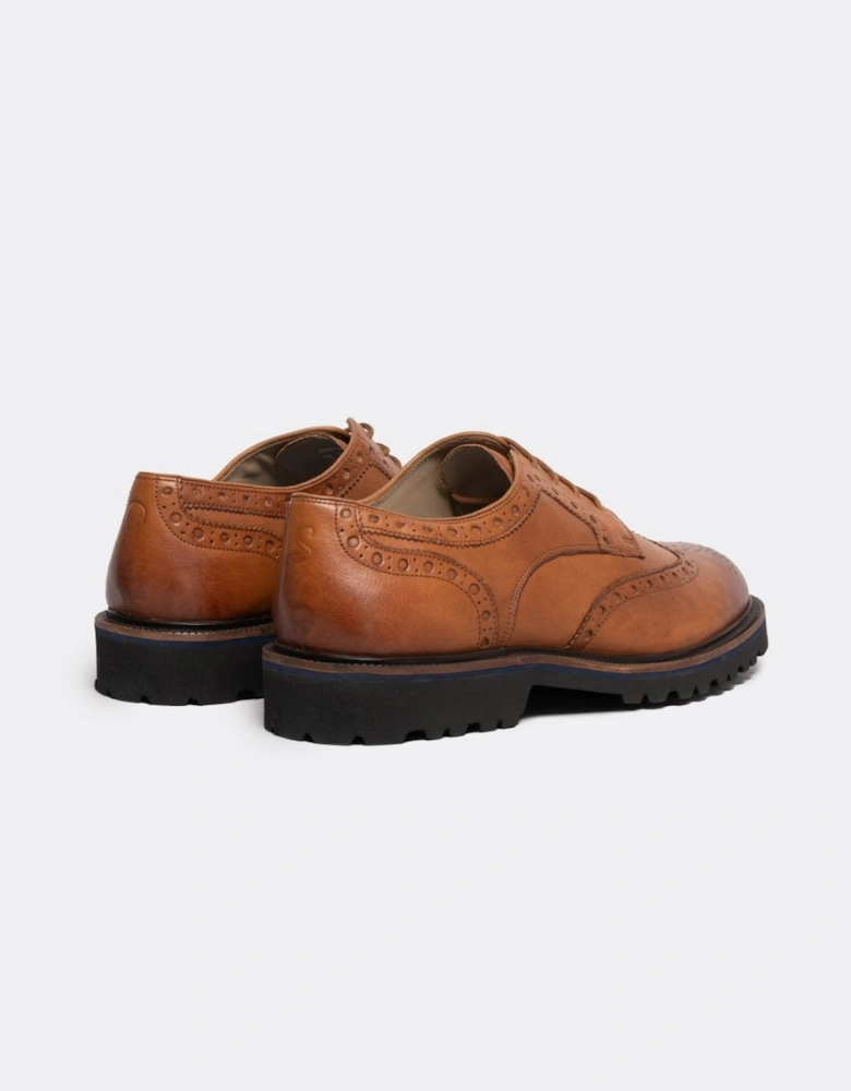 Finstock Mens Milled Calf Leather Lightweight Brogues