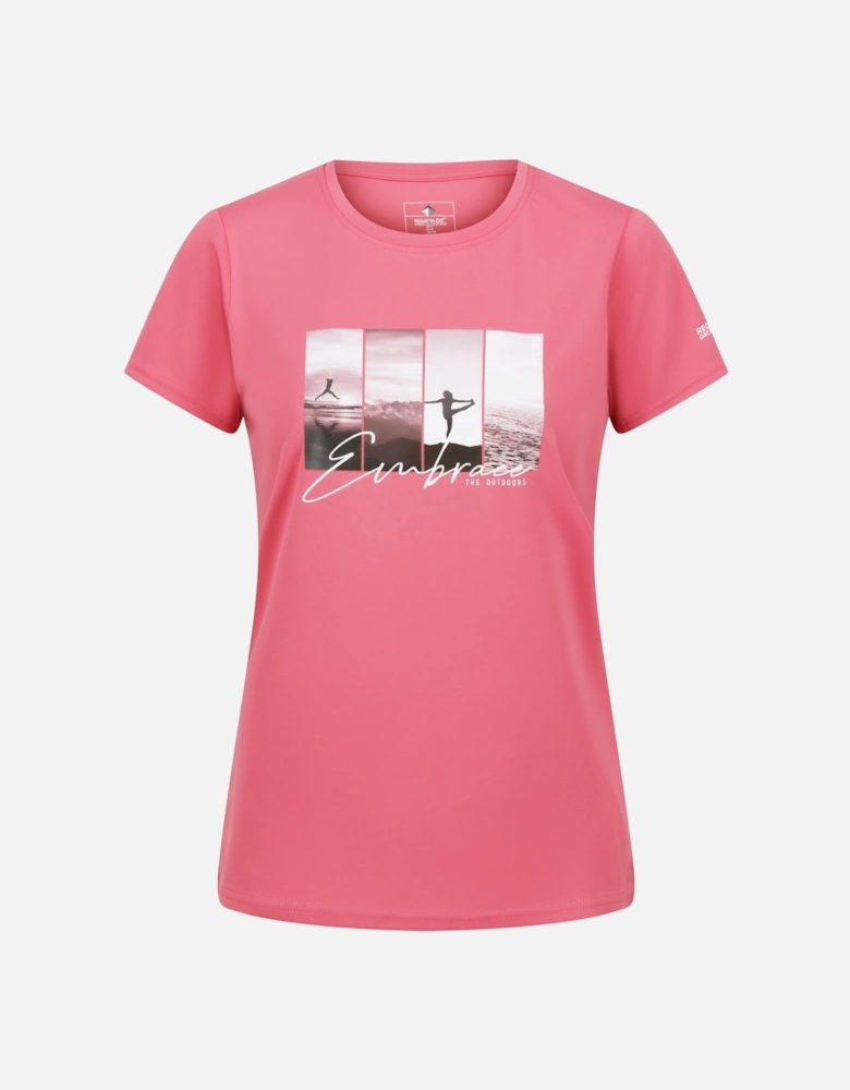 Womens/Ladies Fingal VII Embrace The Outdoors Yoga Pose T-Shirt