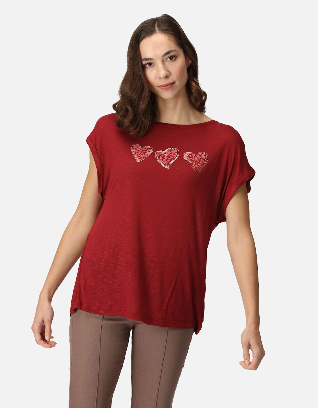 Womens/Ladies Roselynn Hearts T-Shirt