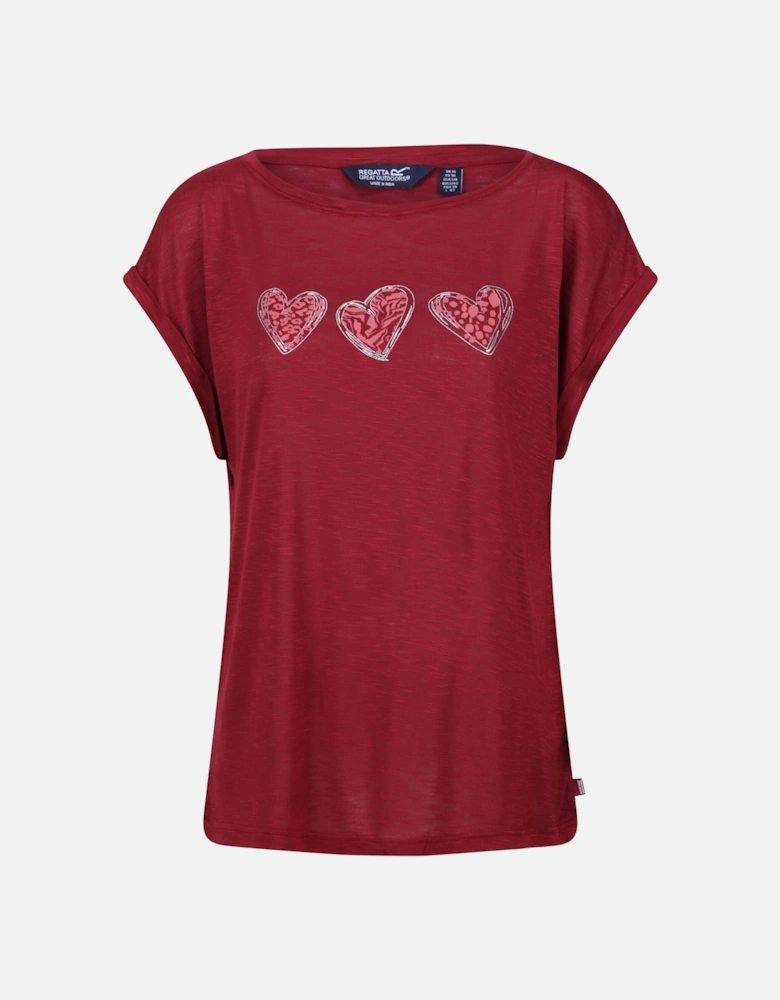 Womens/Ladies Roselynn Hearts T-Shirt