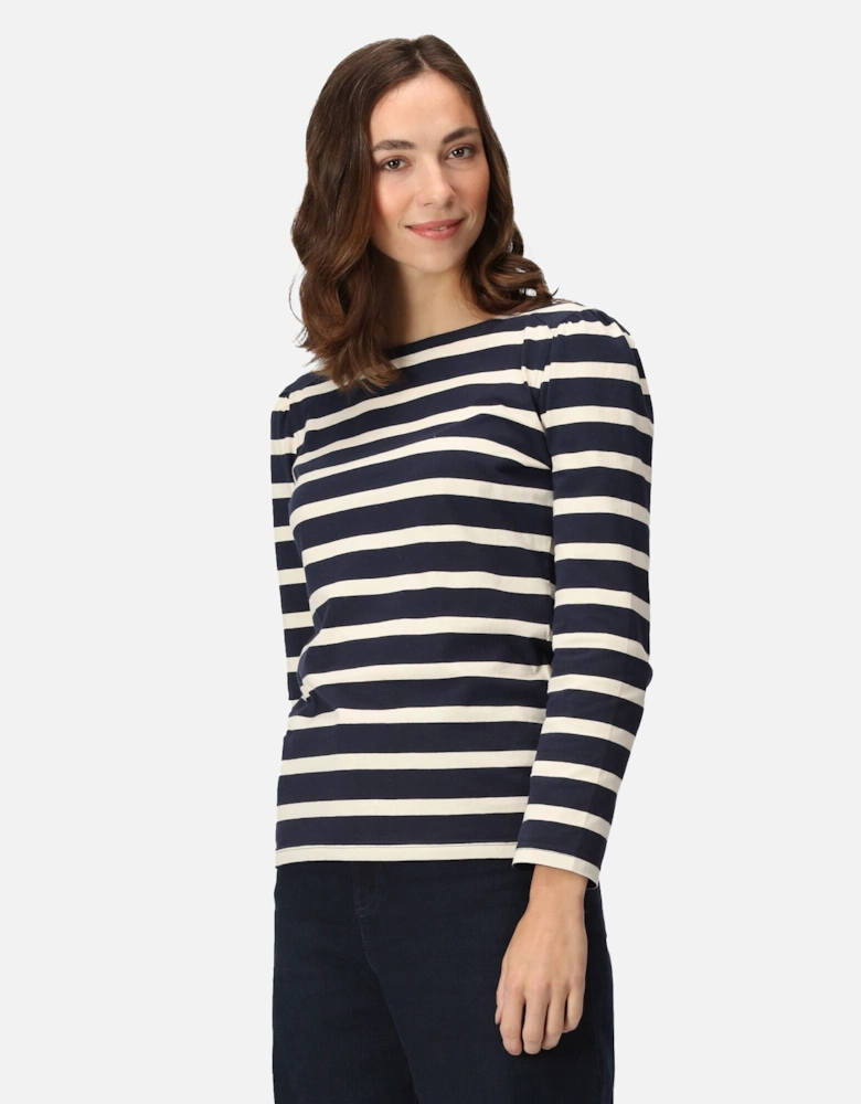 Womens/Ladies Federica Stripe Long-Sleeved T-Shirt