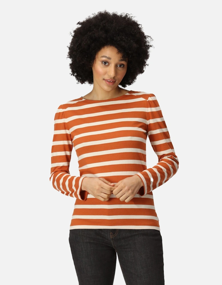 Womens/Ladies Federica Stripe Long-Sleeved T-Shirt