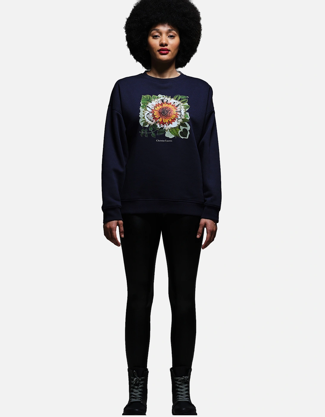Womens/Ladies Christian Lacroix Beauvision Flower Sweatshirt