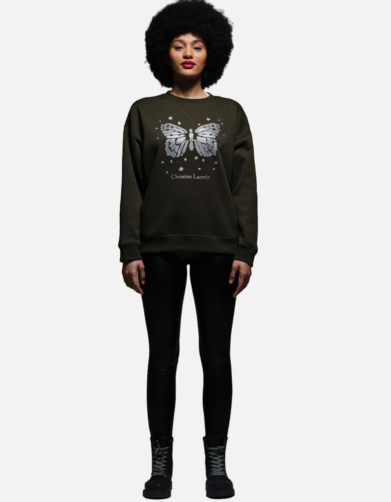 Womens/Ladies Christian Lacroix Beauvision Butterfly Sweatshirt