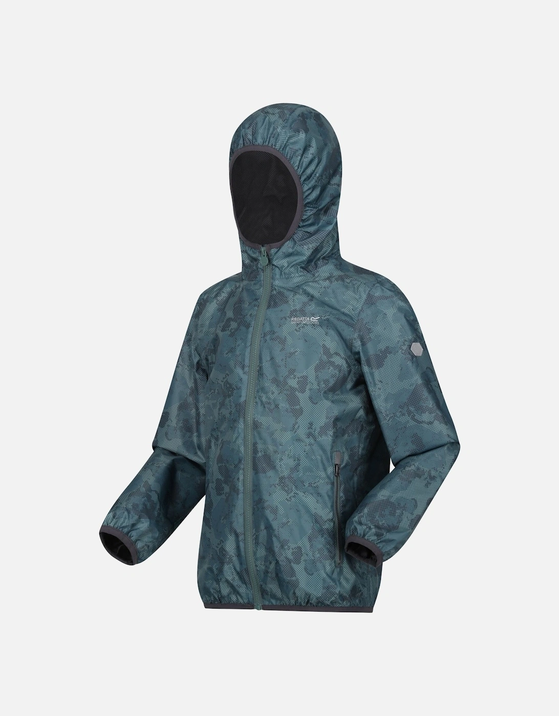 Childrens/Kids Lever Printed Packaway Waterproof Jacket