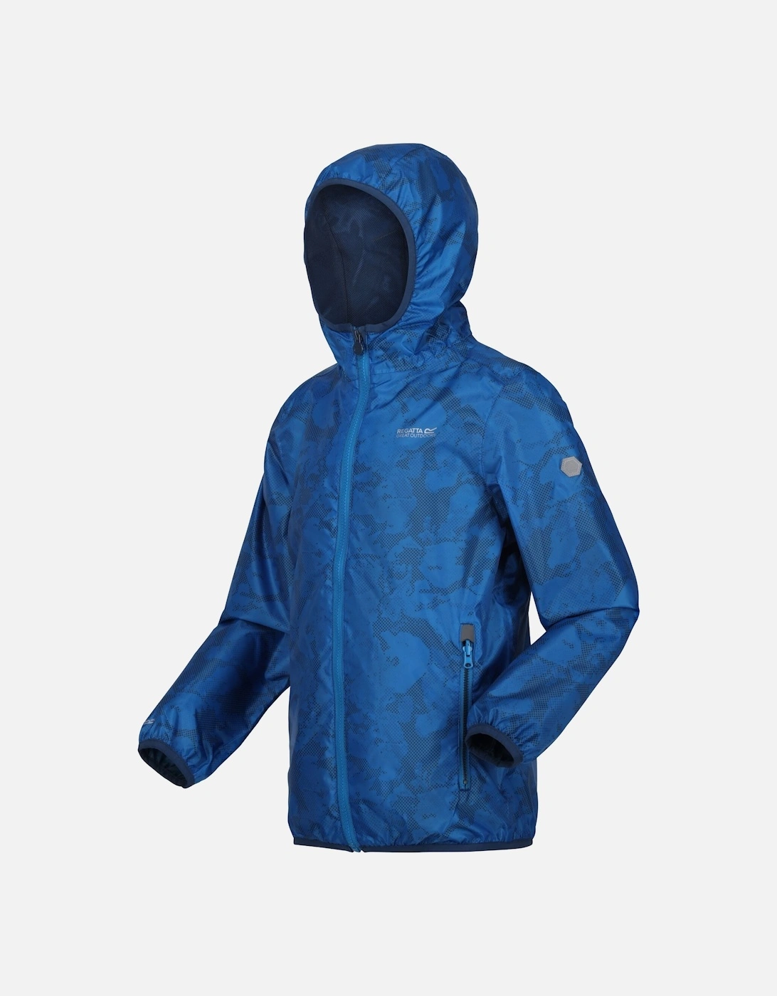 Childrens/Kids Lever Printed Packaway Waterproof Jacket