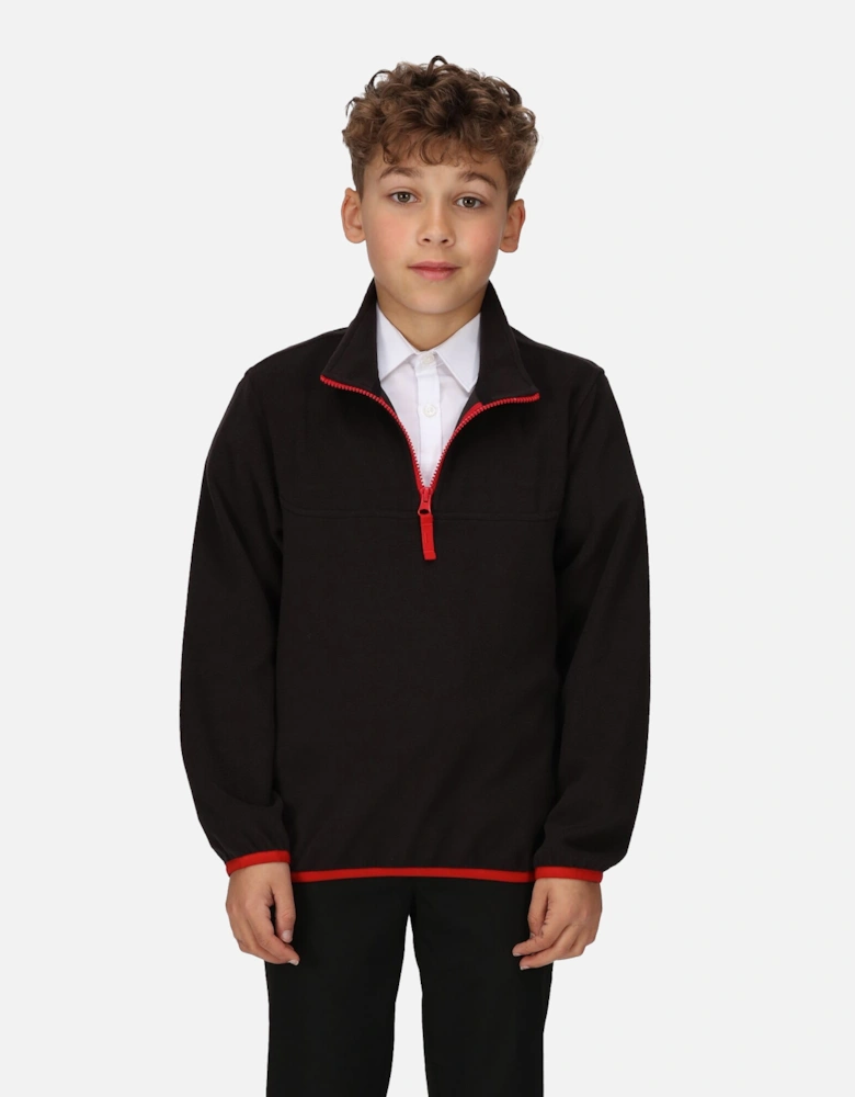 Childrens/Kids Microfleece Half Zip Fleece