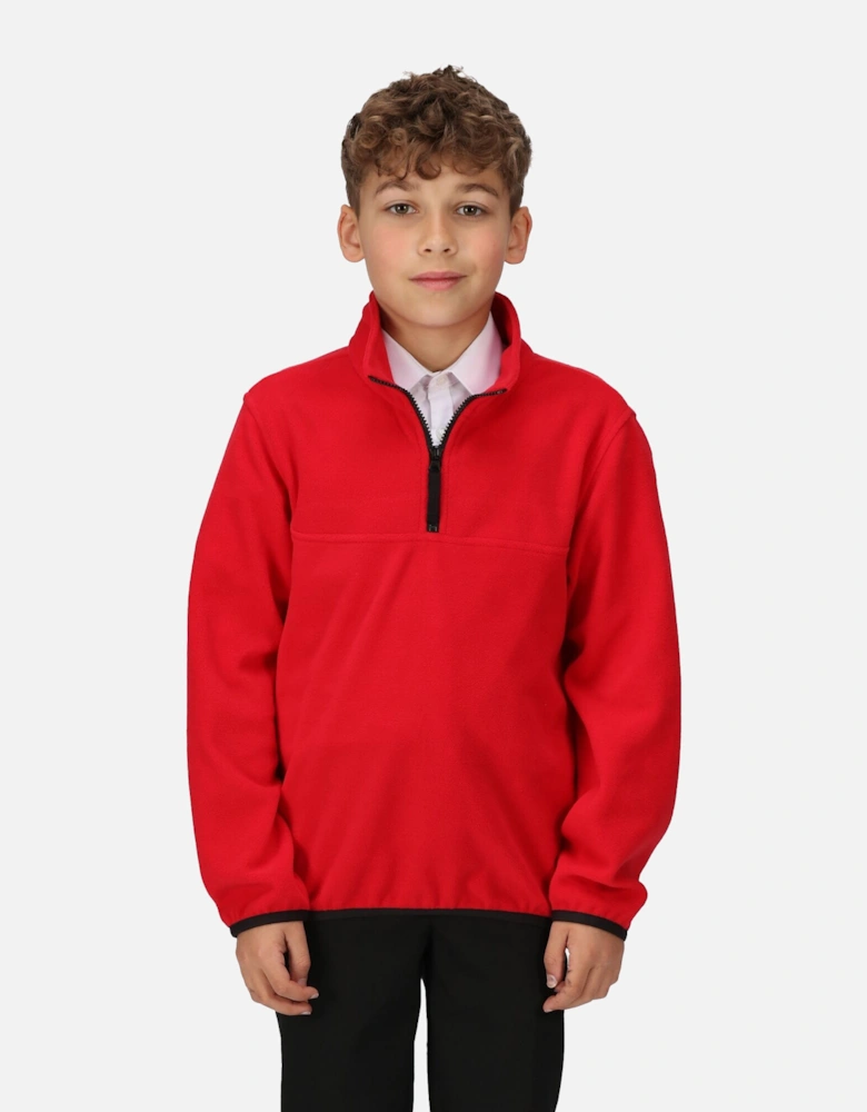 Childrens/Kids Microfleece Half Zip Fleece