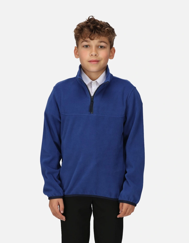 Childrens/Kids Microfleece Half Zip Fleece