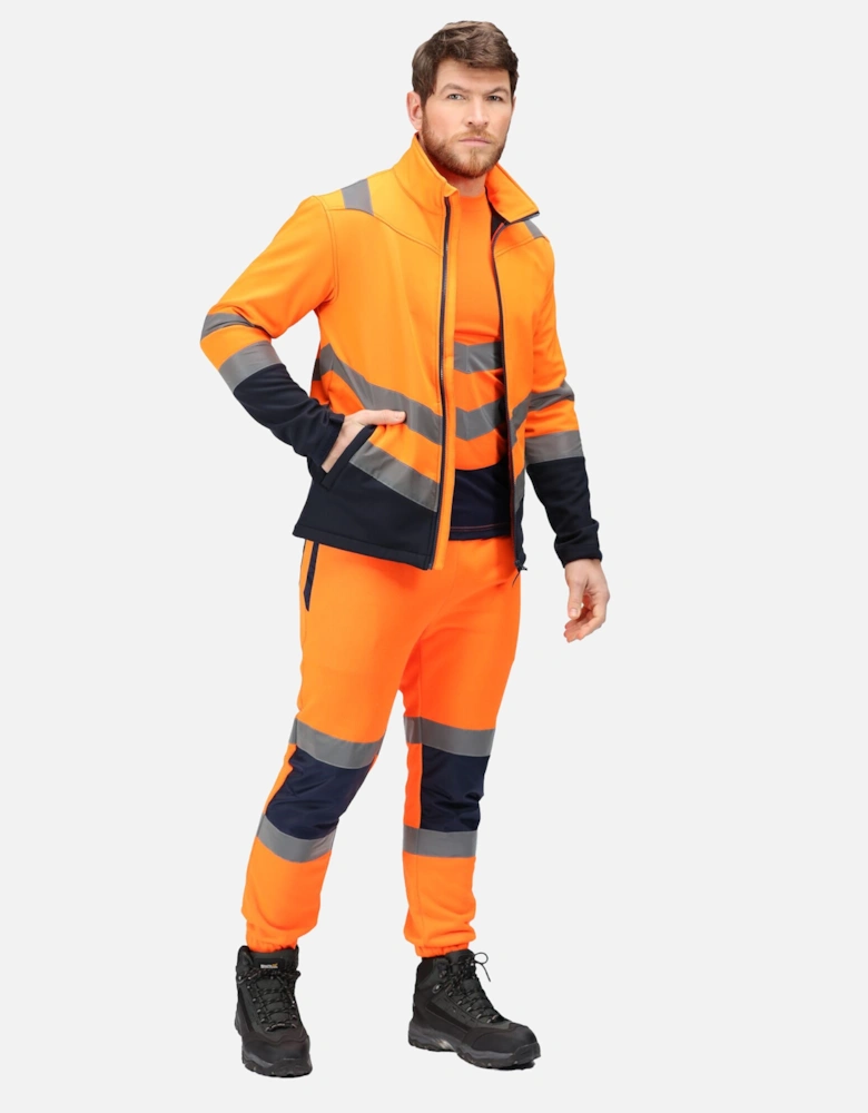 Mens Hi-Vis 2 Layer Soft Shell Jacket