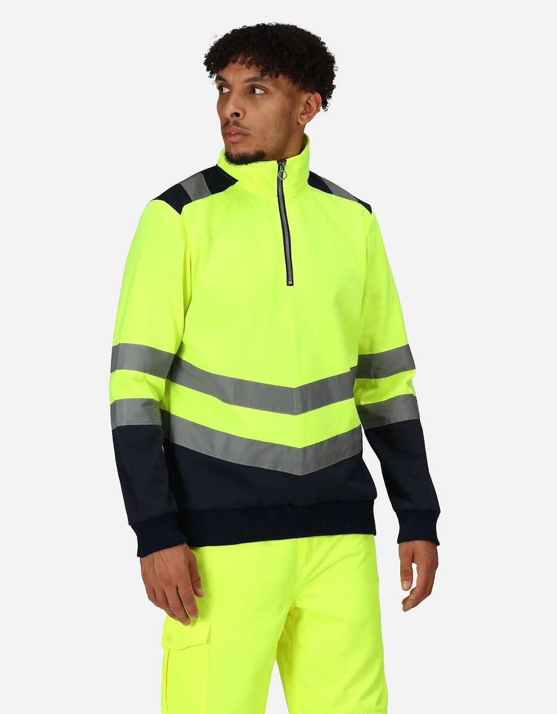 Mens Pro Hi-Vis Quarter Zip Top