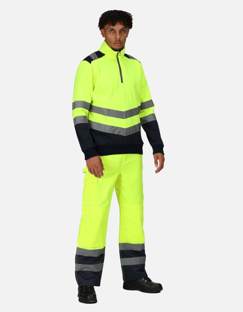 Mens Pro Hi-Vis Quarter Zip Top